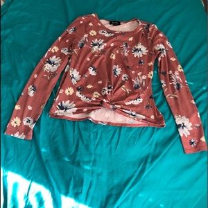 Pink floral shirt